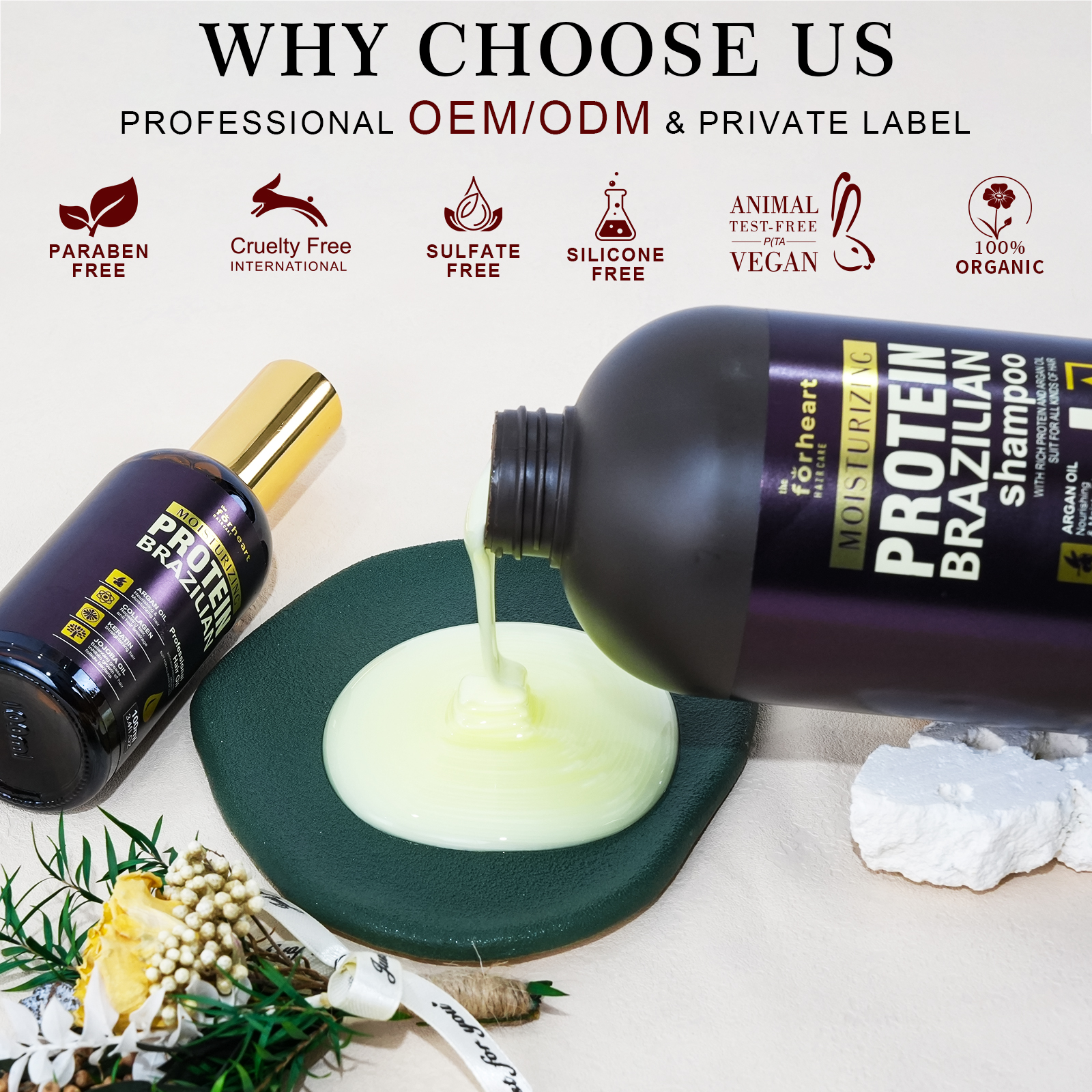 Manufacturer Directly Provide Wholesale Organic Sulfate Free Anti Hair Loss Hair Growth Keratin Shampoo