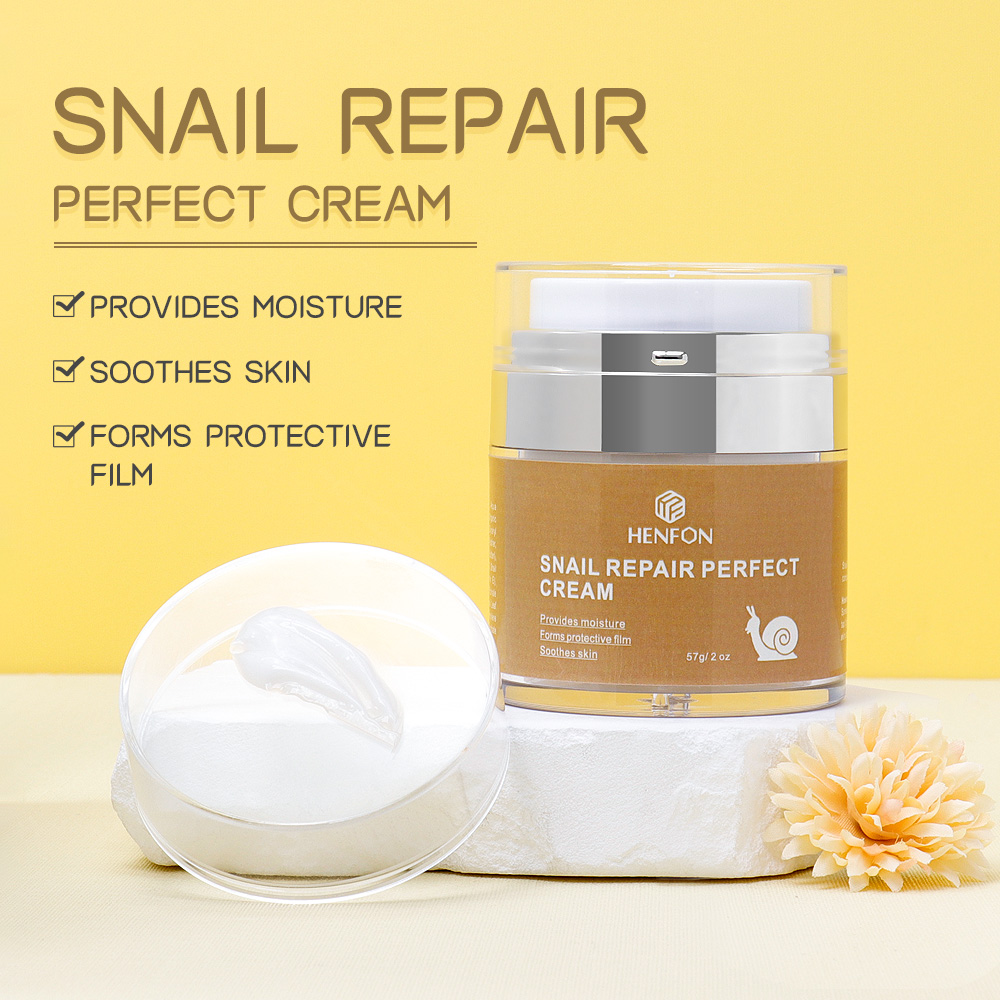 Private Label Facial Skin Care Snail Slime Extract Repair White Face Cream Day Adults Anti-aging Whitening Cream OEM/ODM