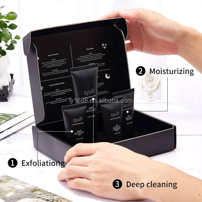 Private Label Mens Skin Care Products OEM Vegan Organic Repair Moisturizing Anti Acne Skincare Set for Men