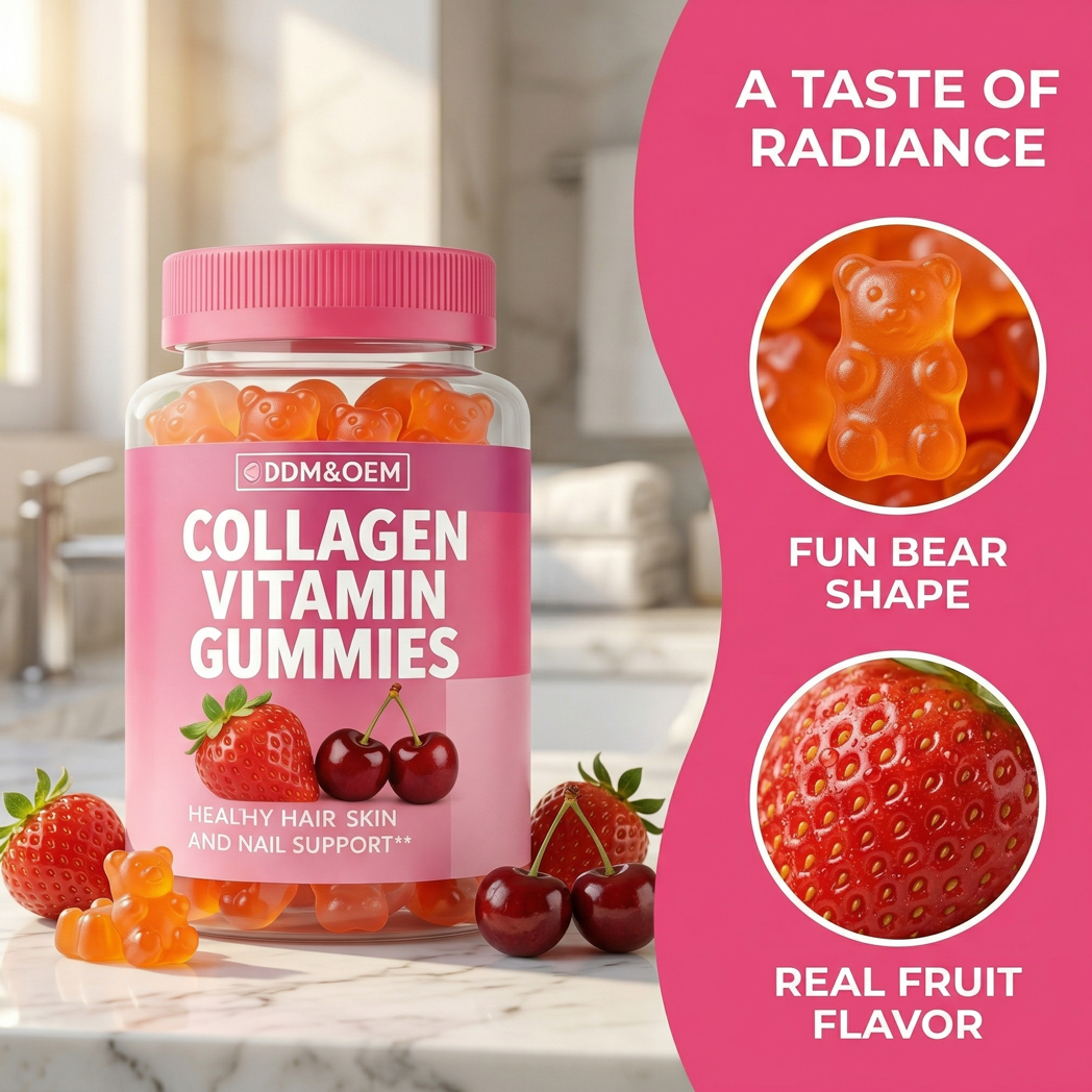Health Collagen Peptide Gummies Supplement For Skin Whitening Dietary Supplement Private Label Supplement Manufacturer