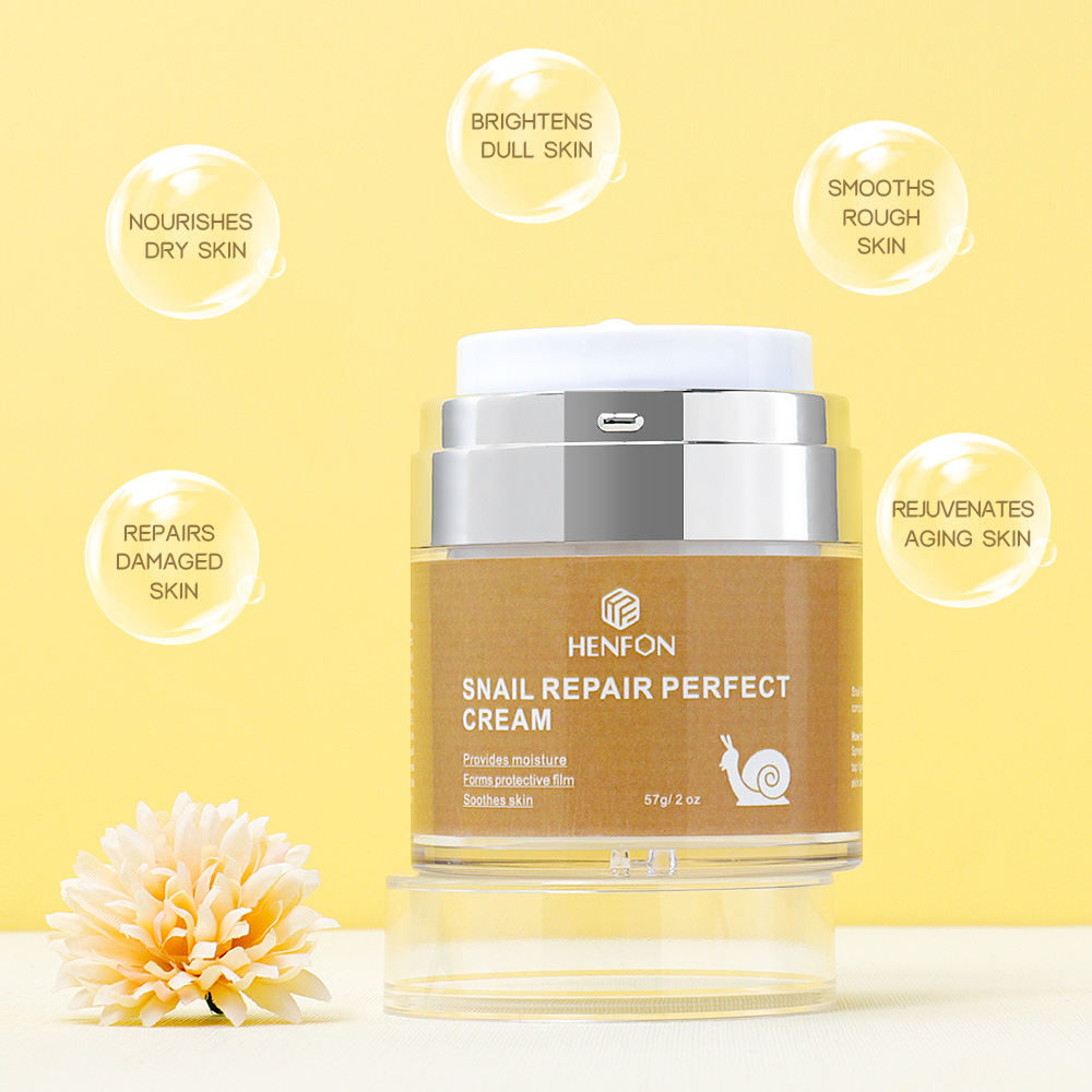 Private Label Facial Skin Care Snail Slime Extract Repair White Face Cream Day Adults Anti-aging Whitening Cream OEM/ODM