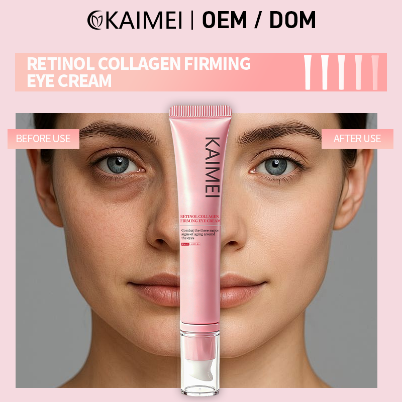 Bulk Supply Retinol Collagen Eye Essence Cream Improve Under Eye Bags Dull Skin Moisturizing Firming Eye Cream OEM Custom