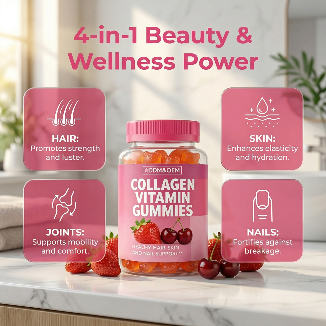 Health Collagen Peptide Gummies Supplement For Skin Whitening Dietary Supplement Private Label Supplement Manufacturer