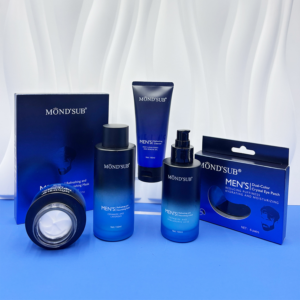 Korean Moisturizing Oil-control Cleansing Face &amp; Eye Mask Skincare Set Witch Hazel Ceramide Repairing for Men's Body Skin Care