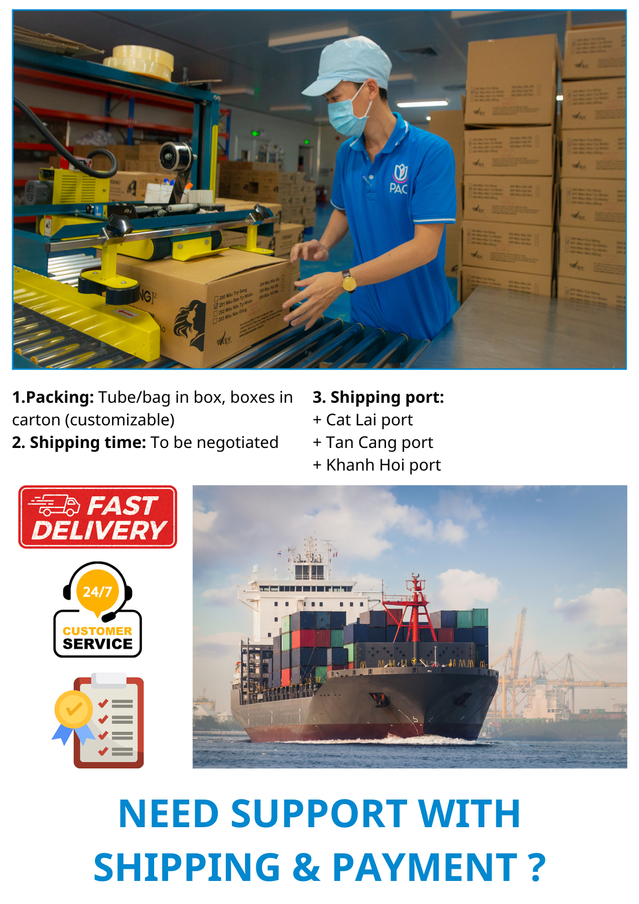 Packing and Shipping Details
