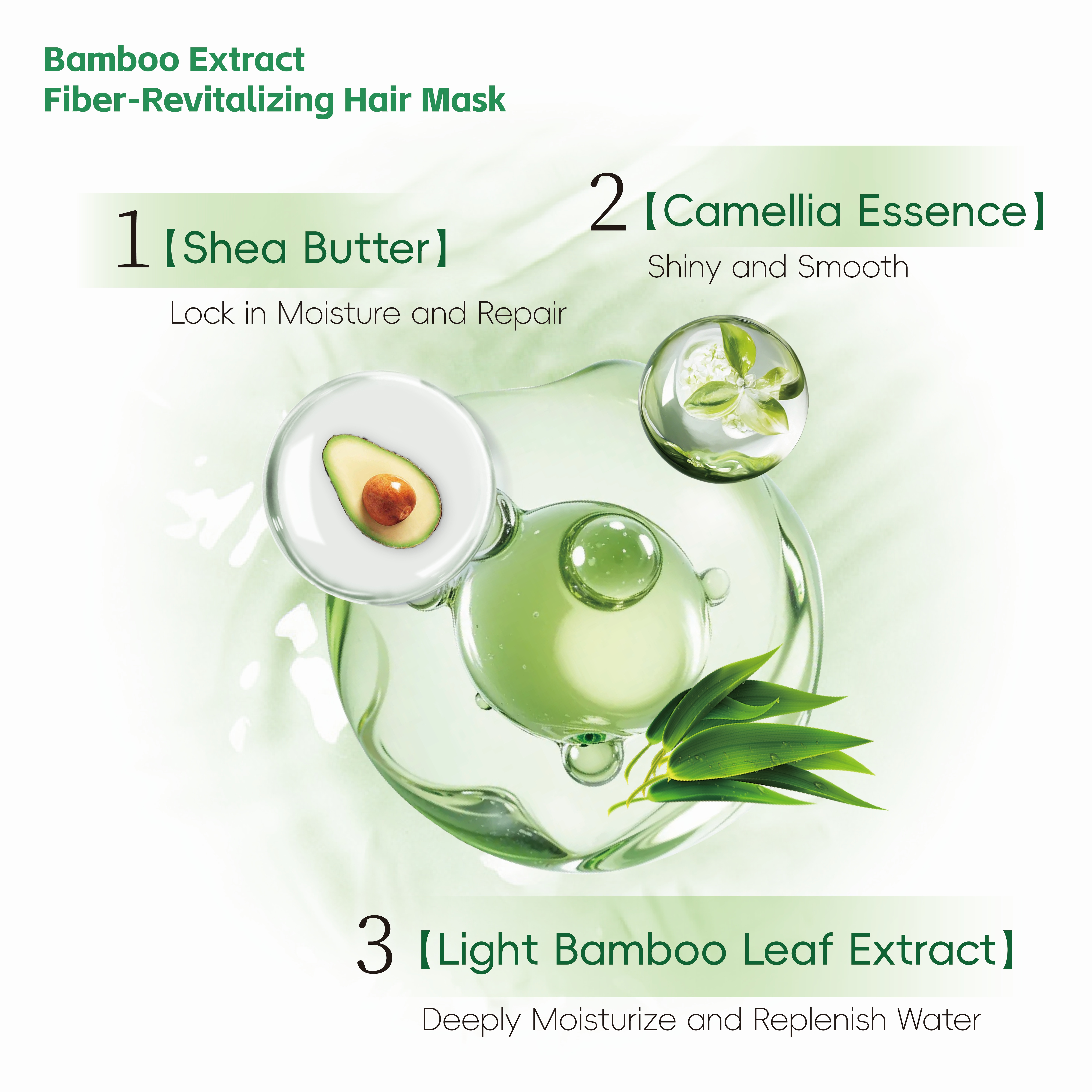 POLAN 1L Bamboo Extract Fiber Hair Keratin Treatment Cream Two Types Targeting Different Hair Professional Salon Use