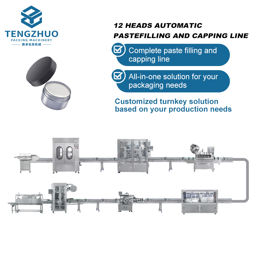Complete Automatic Cosmetic Filling Capping Labeling Production Line Turnkey Solution for Eye Cream Lotion Packaging