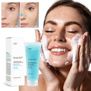 OEM/ODM Cosmetic Blue Capsule Deep Cleanser Cream Formula AHA/BHA/PHA for Daily Gentle Wash Effective Blackheads Pores Skin