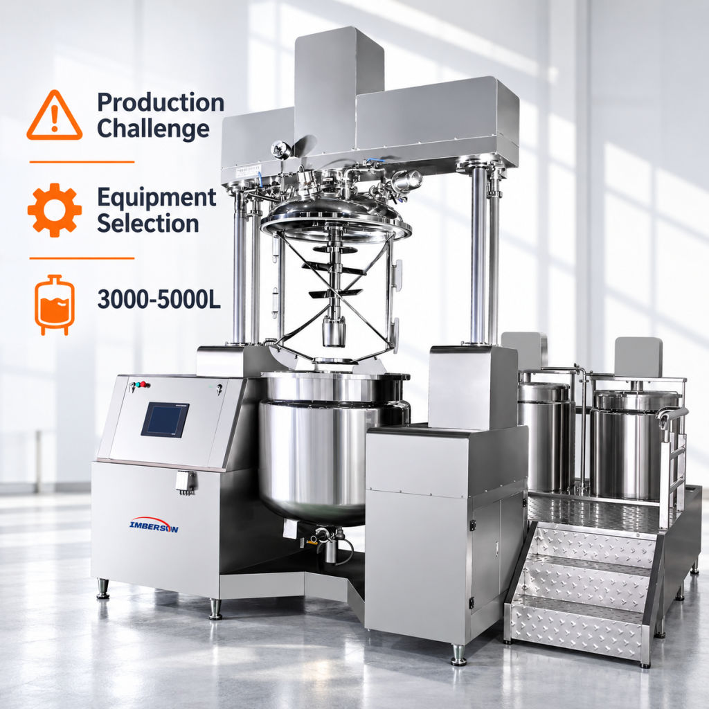 Imberson IME-D Turnkey Cosmetic Production Line With Tanks Piping And Filling Connection High Shear Homogenizer Machine