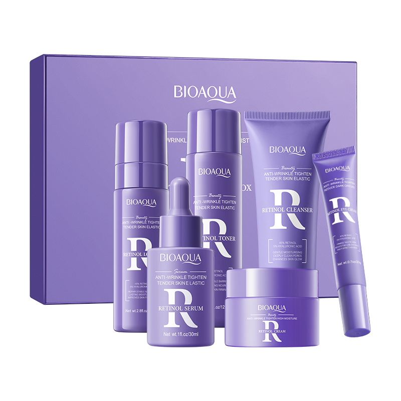The Private Label BIOAQUA Retinol Anti-Wrinkle Compact High Moisturizing Skin Care Gift Box Set Nourishing Hydrating Products