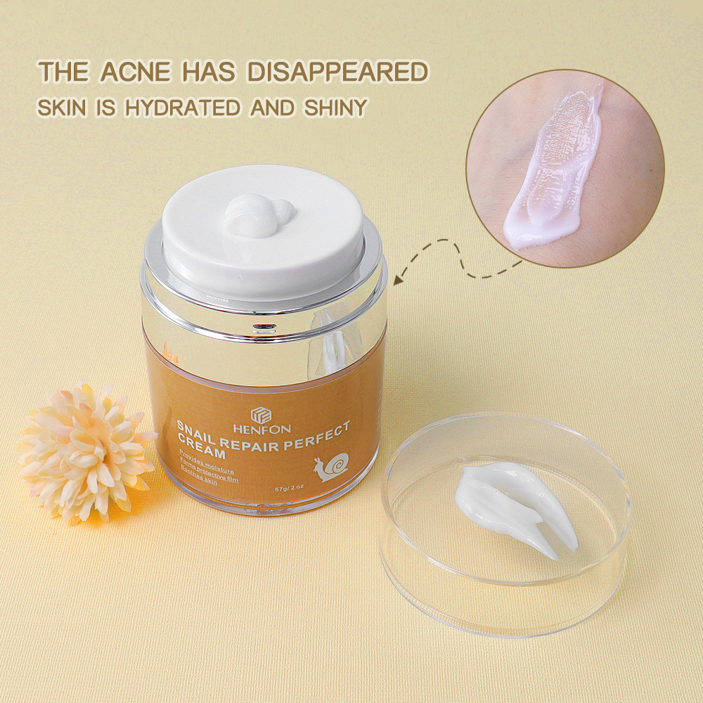 Private Label Facial Skin Care Snail Slime Extract Repair White Face Cream Day Adults Anti-aging Whitening Cream OEM/ODM