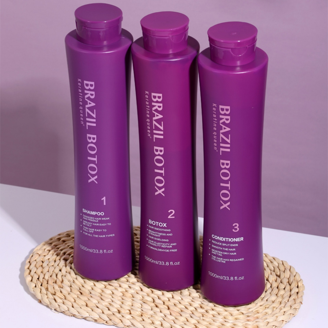 Wholesale Private Label Organic Professional Protein Brazilian Keratin 2-in-1 Cream Smoothing Straightening Silicone-Free Hair