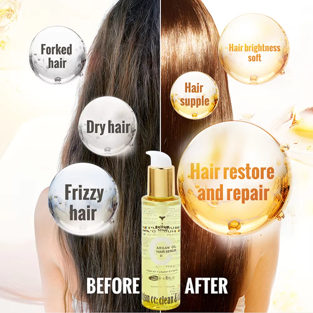 Wholesale Natural Honey Vitamin C Shampoo Private Label Hair Care Packaging Set Argan Oil Organic Hair Shampoo and Conditioner