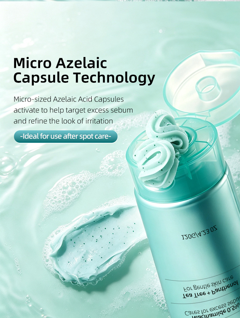 Oil Control Deep Cleansing Facial Foam with Natural Organic Herbal Whitening and Acne Treatment for Oily Skin Gentle Formula