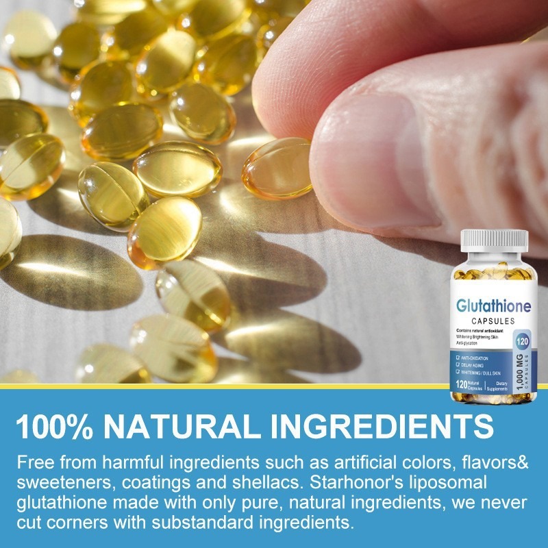 OEM Private Label Glutathione Capsules Anti-aging L-glutathione Gummies Glutathione Gummy for Skin Whitening