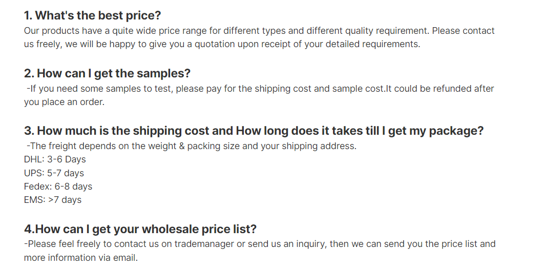 FAQ Overview