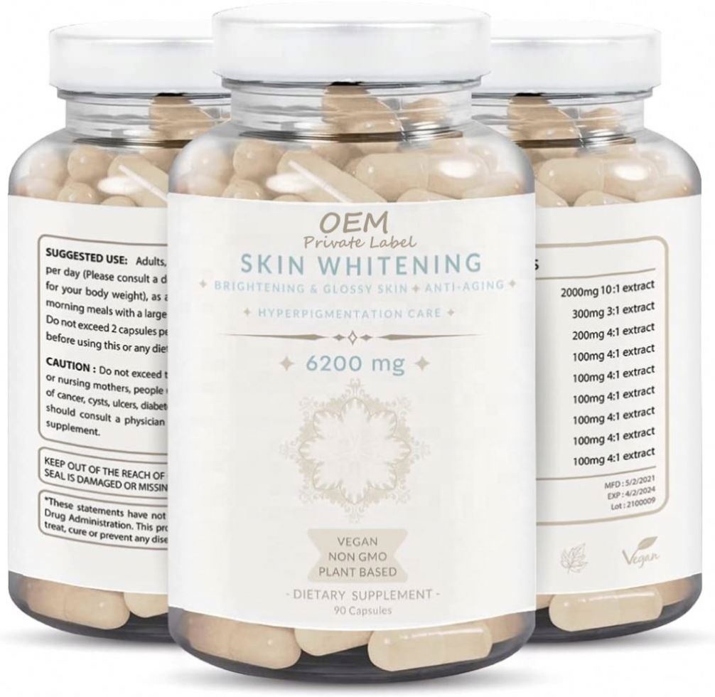 Private Label Skin Whitening Capsules Healthy Beauty Product Effective Body Pills OEM Collagen Supplements Adults