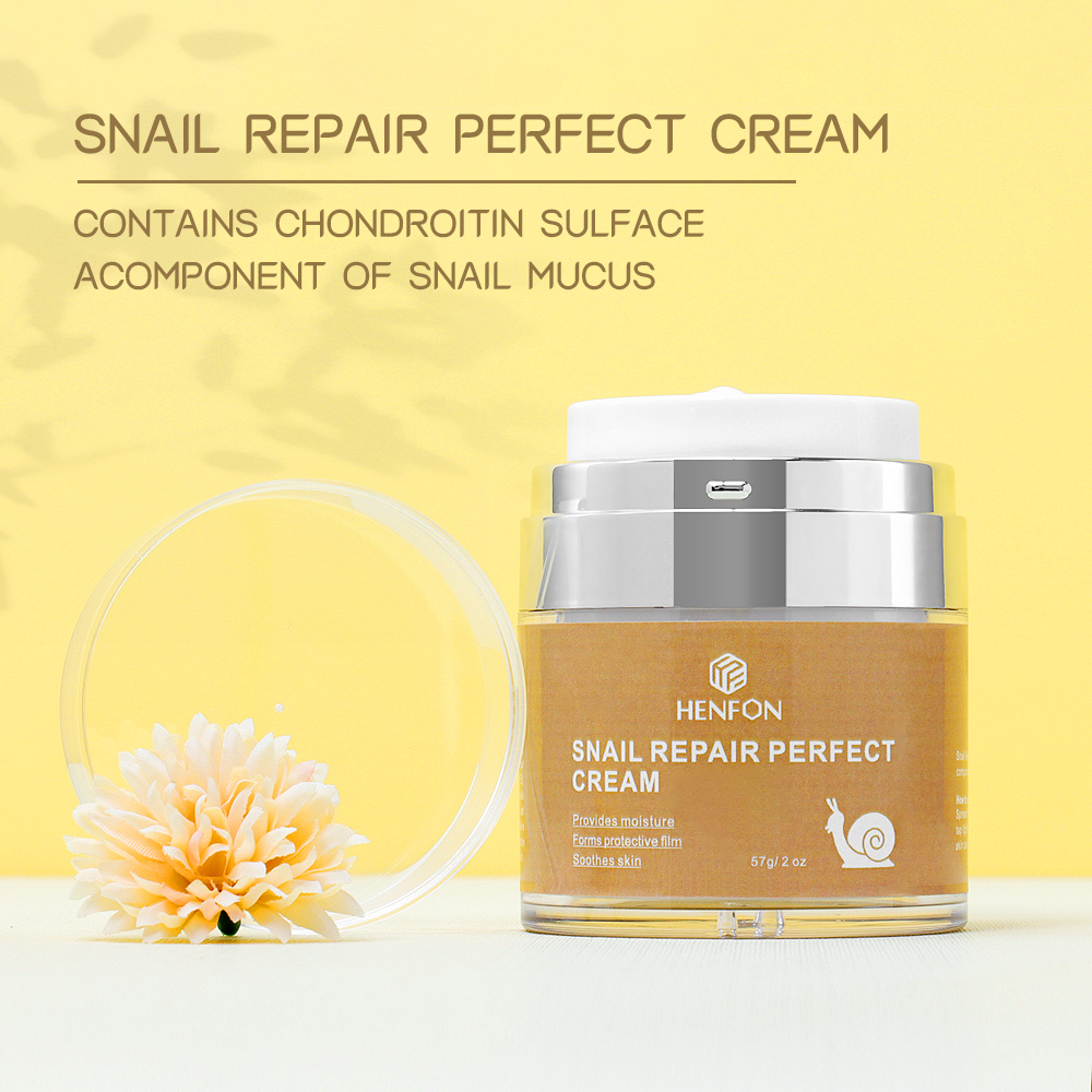 Private Label Facial Skin Care Snail Slime Extract Repair White Face Cream Day Adults Anti-aging Whitening Cream OEM/ODM