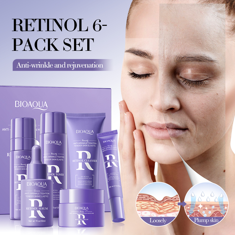 The Private Label BIOAQUA Retinol Anti-Wrinkle Compact High Moisturizing Skin Care Gift Box Set Nourishing Hydrating Products
