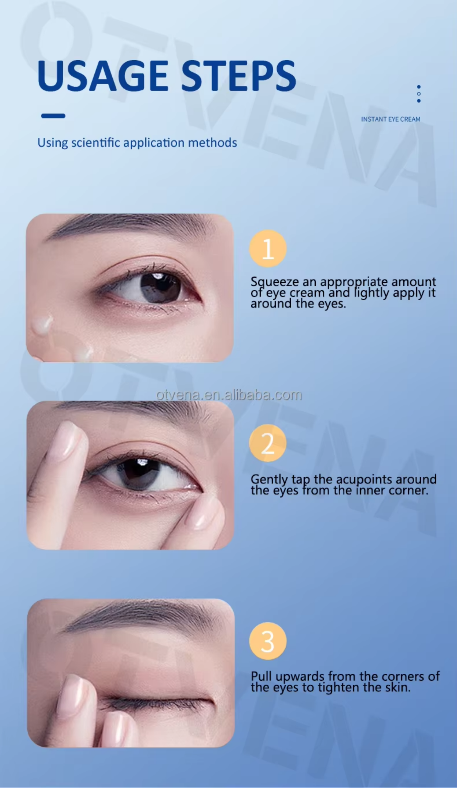 Customized Wholesale Reduce Dark Circles Puffy Tightening Firming Minerals Eye Cream