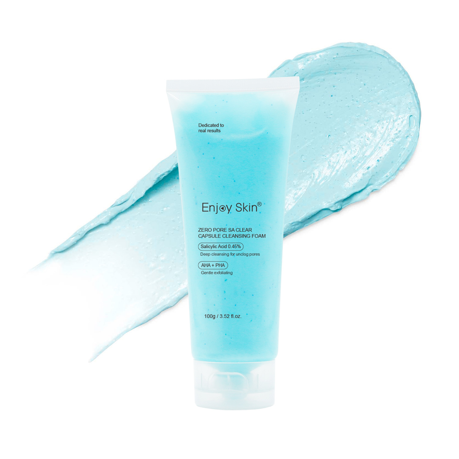 OEM/ODM Cosmetic Blue Capsule Deep Cleanser Cream Formula AHA/BHA/PHA for Daily Gentle Wash Effective Blackheads Pores Skin
