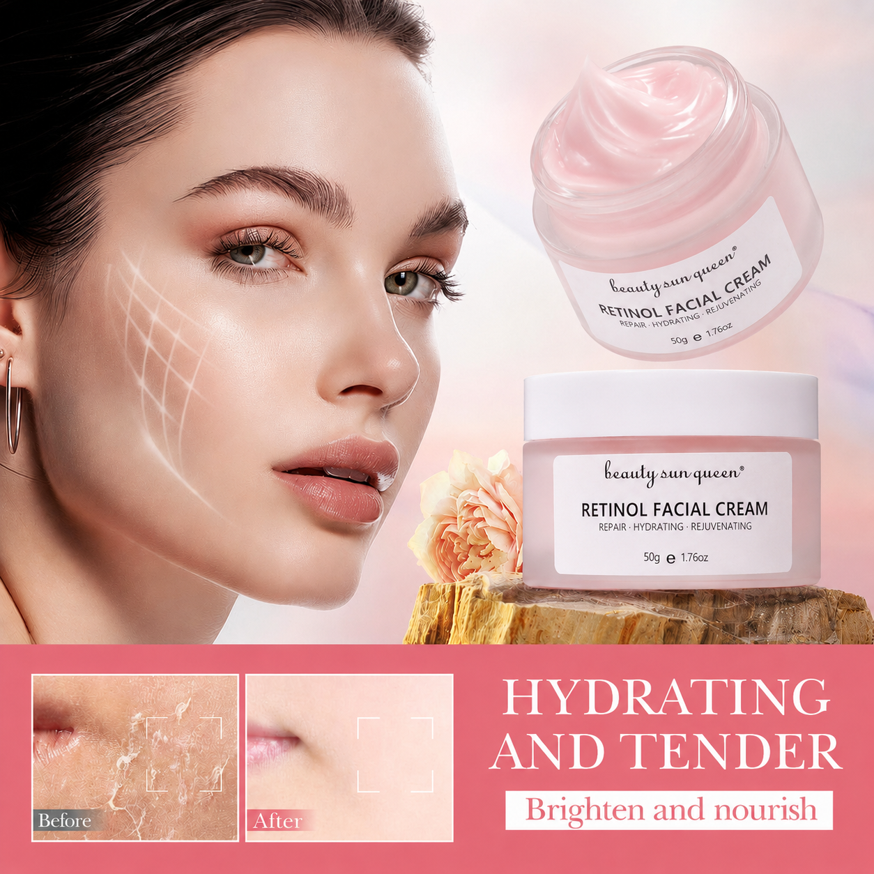 OEM Custom Products Anti Aging Wrinkle Whitening Organic Retinol Face Korean Skin Care Set Private Label Skincare Set for Women