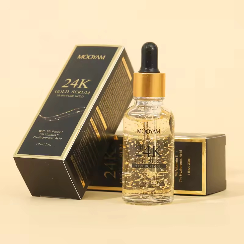 Wholesale Korean 24k Gold Brightening Anti Aging Serum 99.9% Pure Gold Serum