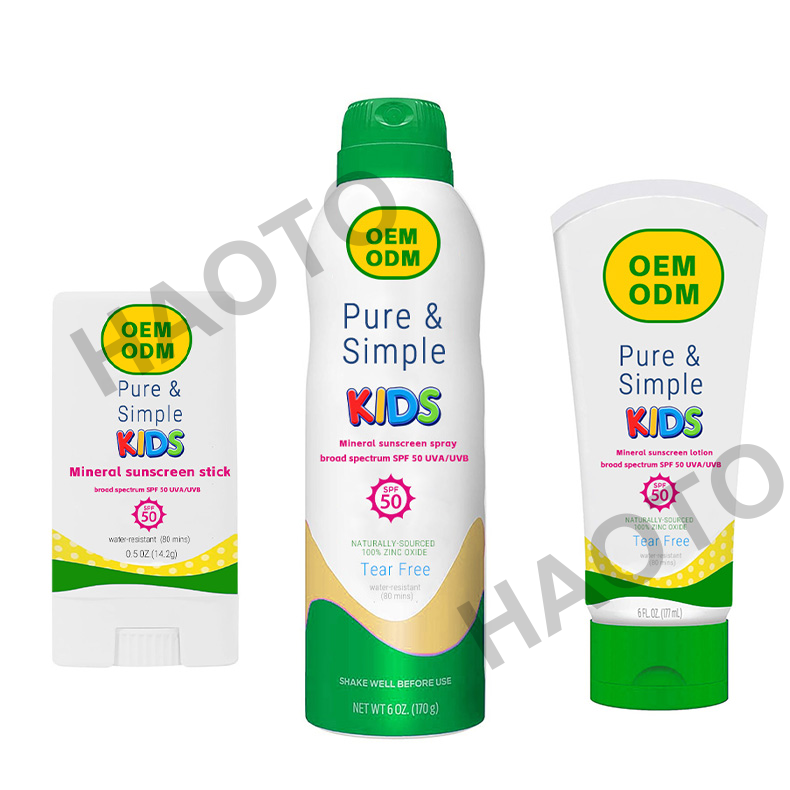 Hot Seller Wholesale Baby Mineral Enriched Reef Friendly Broad Spectrum Sunscreen Spray SPF 50 Max Protect Clear Spray
