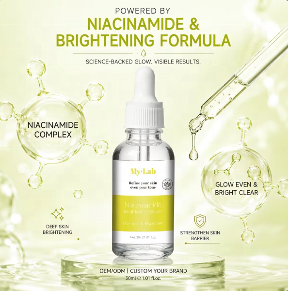 Wholesale ODM Customized Niacinamide Vitamin B5 Anti-Aging Smoothing Repairing Skin Moisturizing Whitening Facial Serum