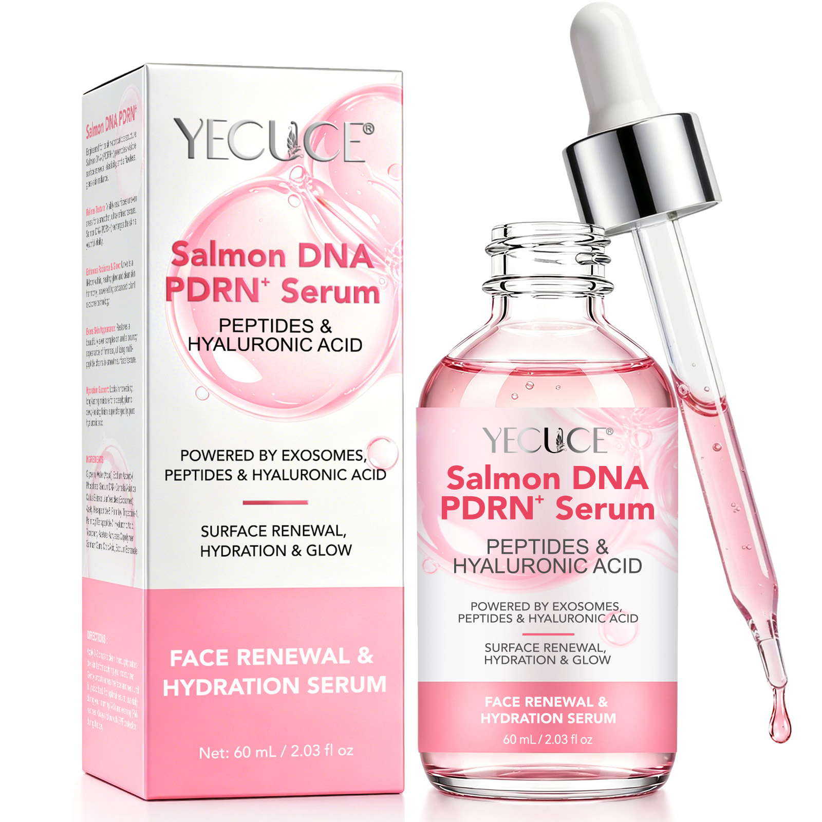 YECUCE Salmon DNA PDRN+ Serum Private Label Custom Logo Factory Direct Beauty Skincare Serum Anti Aging Face for Wholesale
