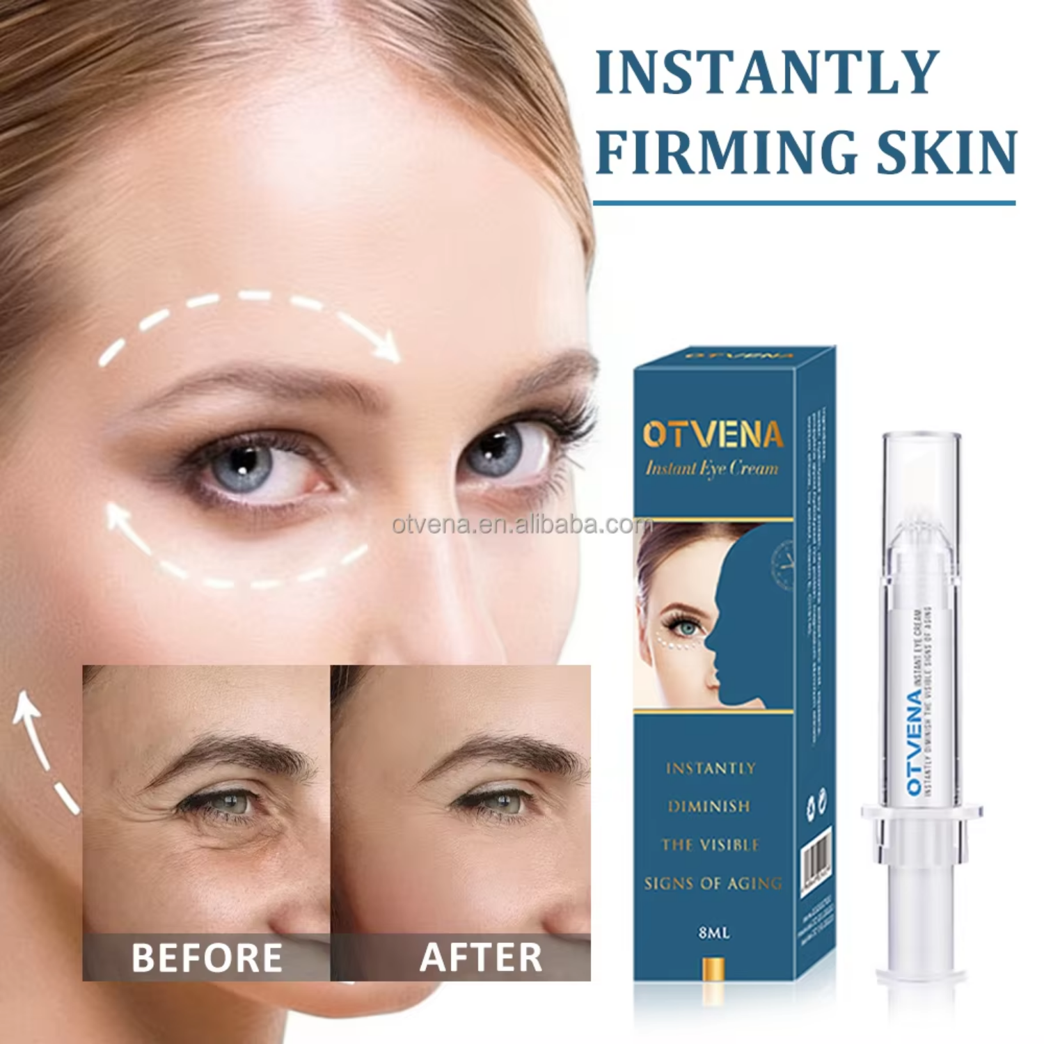 Customized Wholesale Reduce Dark Circles Puffy Tightening Firming Minerals Eye Cream