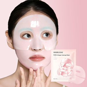 Organic Natural Rice PDRN Bio Collagen Anti-Wrinkle Firming Nourishing Pink Face Jelly Sheet Mask OEM ODM