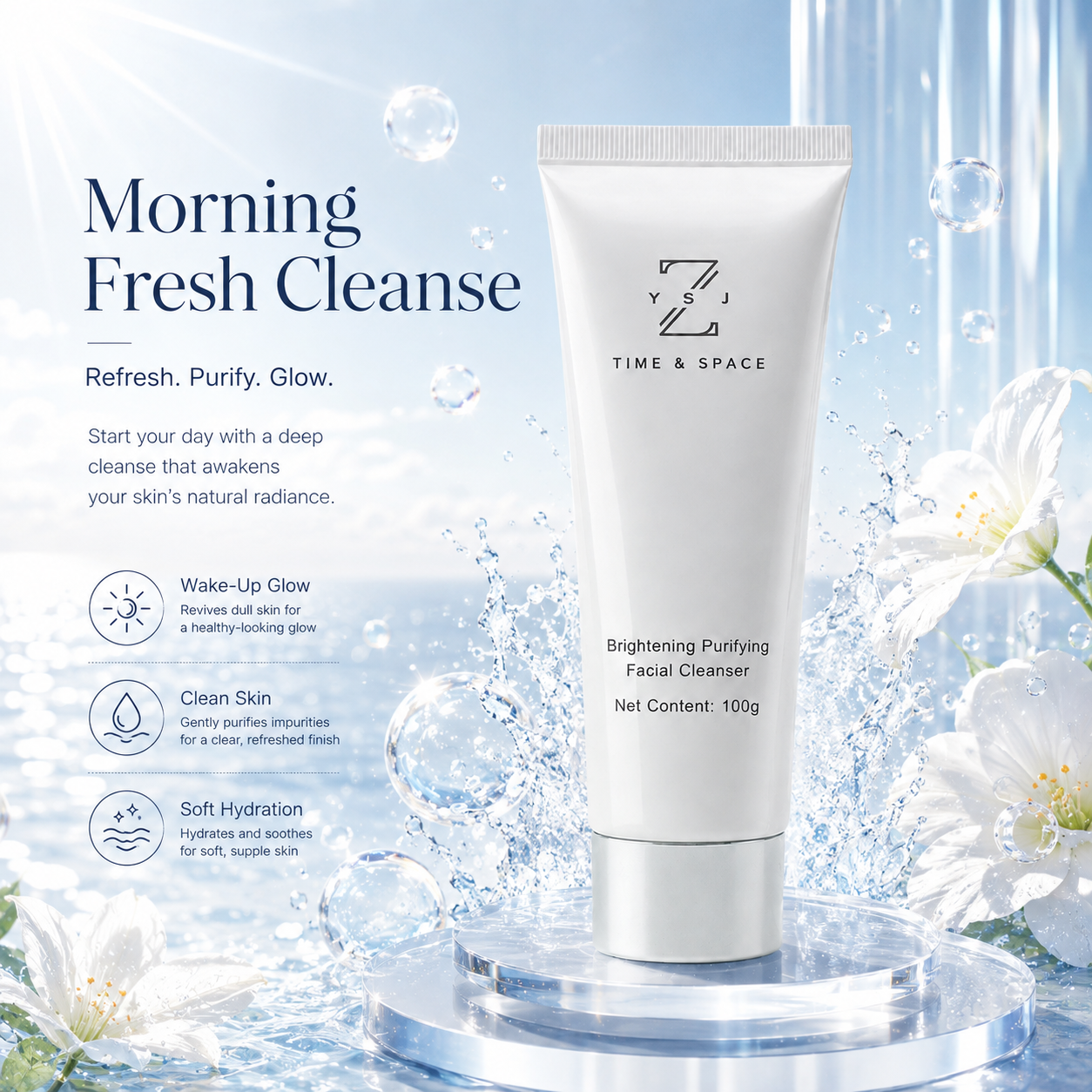Prebiotic Microbiome Friendly Cleanser White Label Cosmetics Barrier Safe Face Wash Calms Redness During Daily Wash