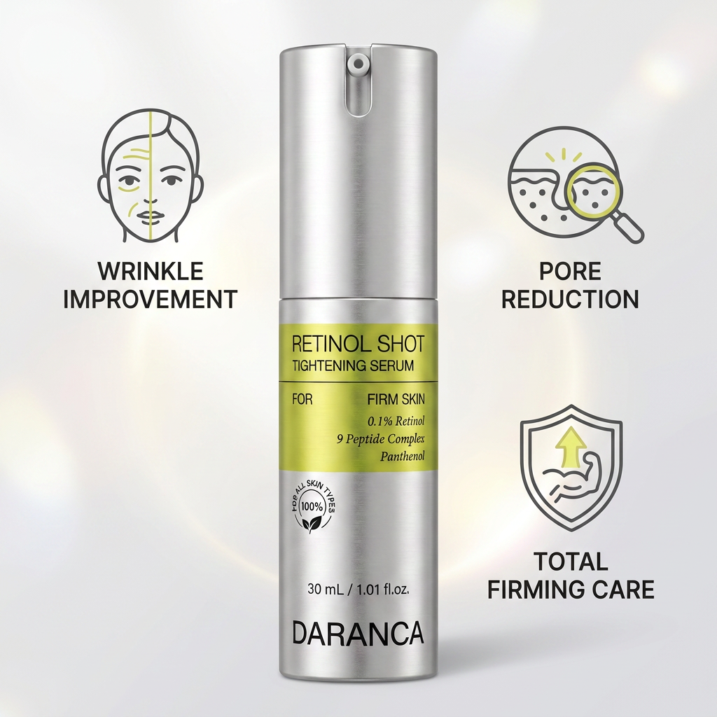 Private Label OEM/ODM Vitamin a 0.1% Retinol Shot Tightening Fine Lines Firming Face Anti-Aging Peptide Facial Serum Skin Care
