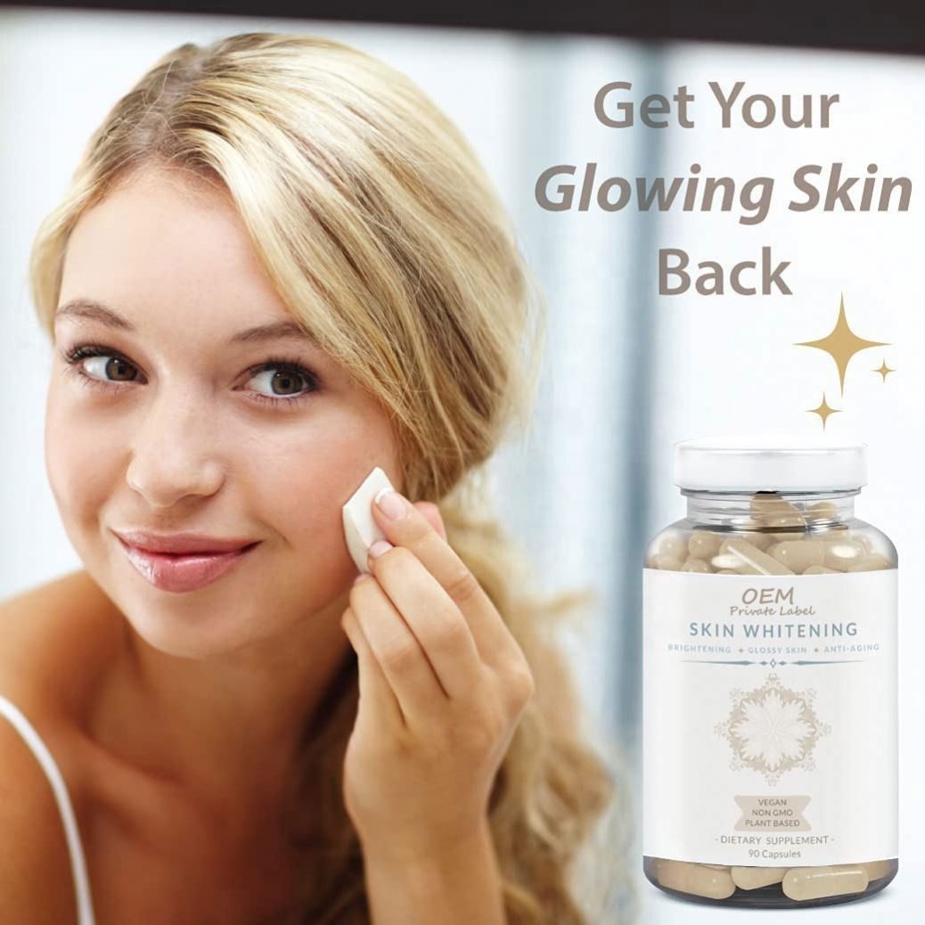 Private Label Skin Whitening Capsules Healthy Beauty Product Effective Body Pills OEM Collagen Supplements Adults