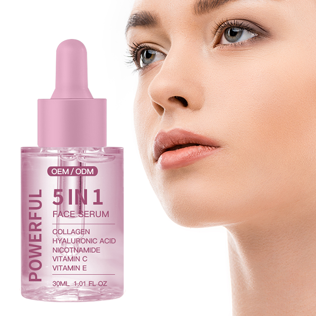 OEM 5 in 1 Skin Care Facial Products Multi Retinol Vitamin C Whitening Anti Aging Reduce Wrinkles Skincare Collagen Face Serum