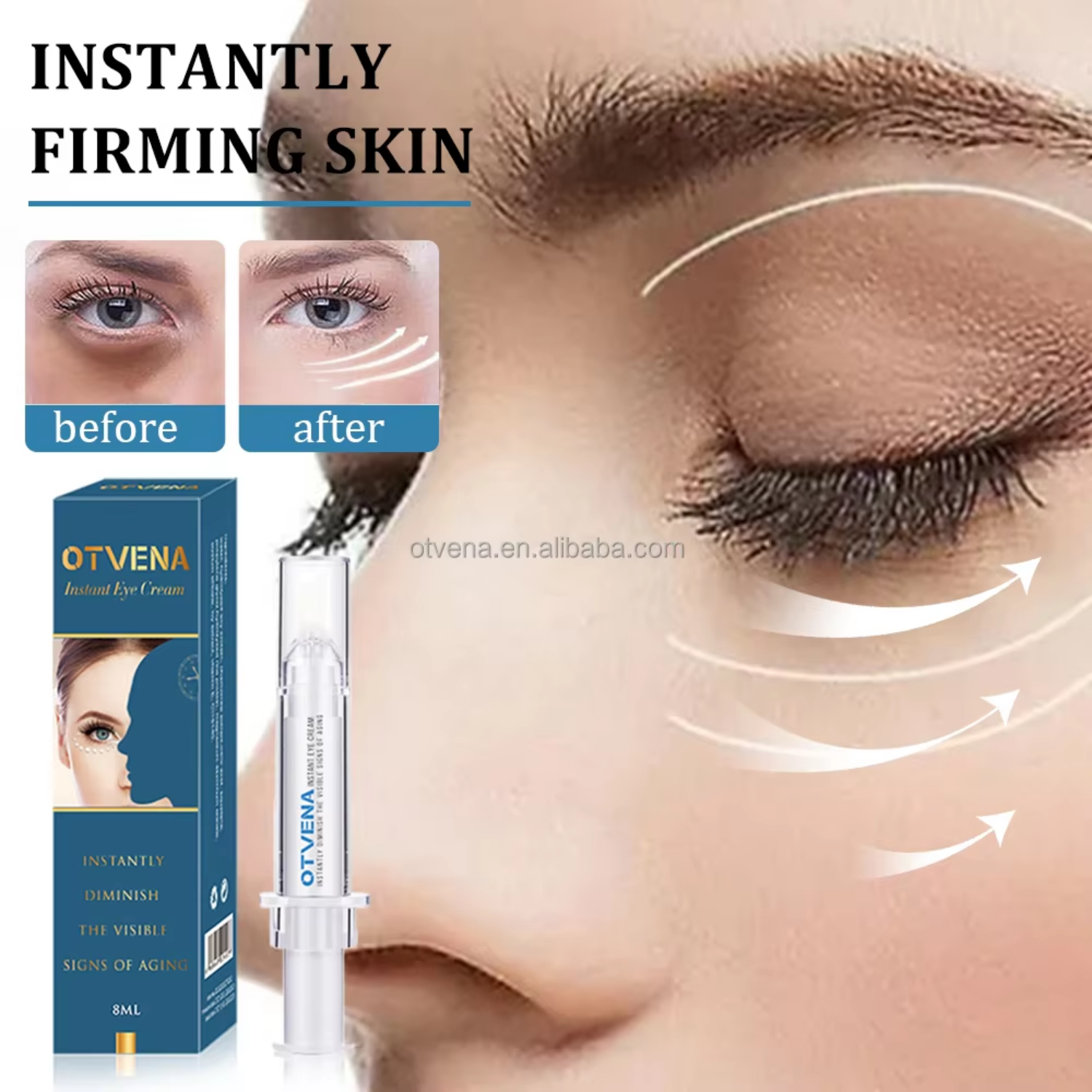 Customized Wholesale Reduce Dark Circles Puffy Tightening Firming Minerals Eye Cream