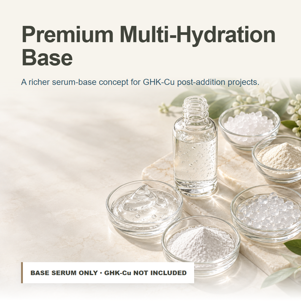 Bulk Formulation HA Trehalose Multi Hydration Skin Comfort Face Serum Base Formula for Blue Copper Peptide Custom Blending