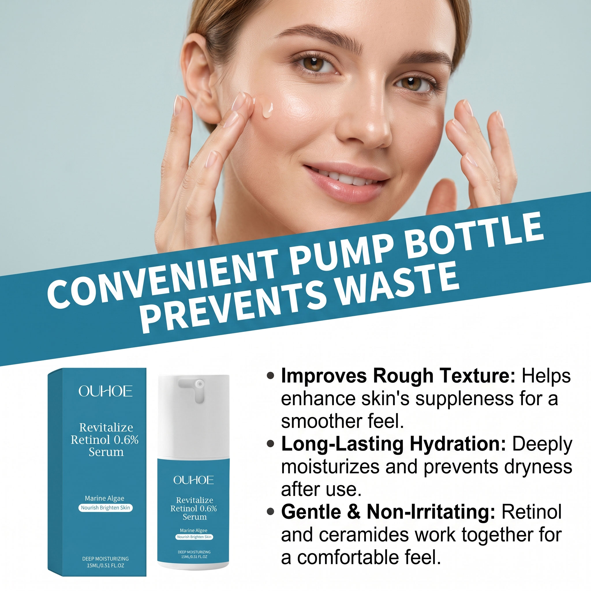 In Stock Face Anti-Aging for Serum Smooth Absorbing Gentle Ceramide Nourish Hydrating Soothing Firming Niacinamide Bulk