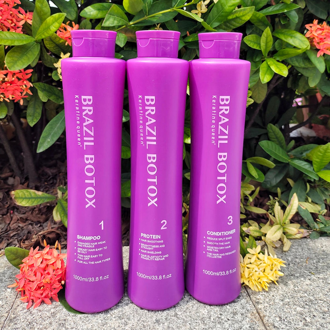 Wholesale Private Label Organic Professional Protein Brazilian Keratin 2-in-1 Cream Smoothing Straightening Silicone-Free Hair