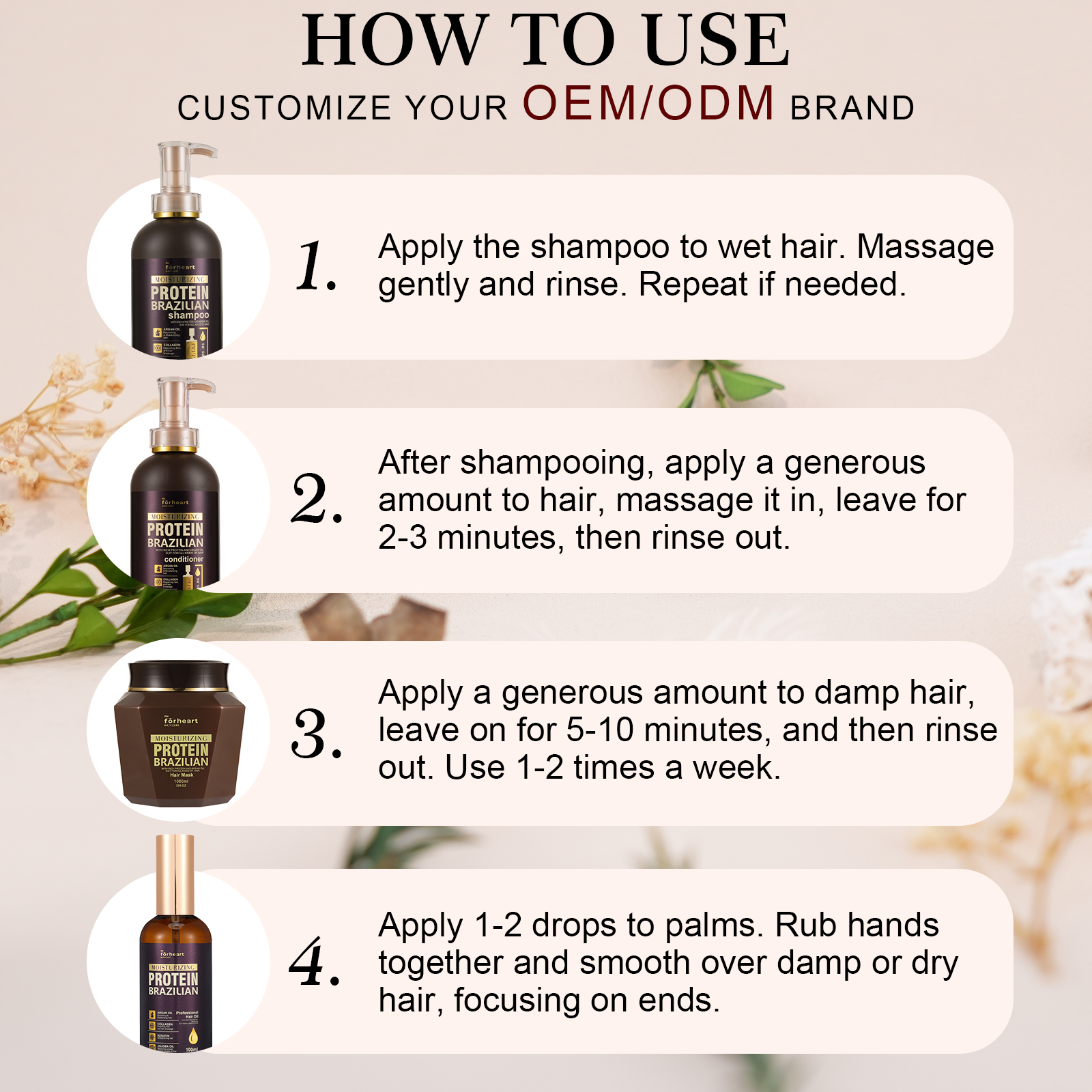 Manufacturer Directly Provide Wholesale Organic Sulfate Free Anti Hair Loss Hair Growth Keratin Shampoo