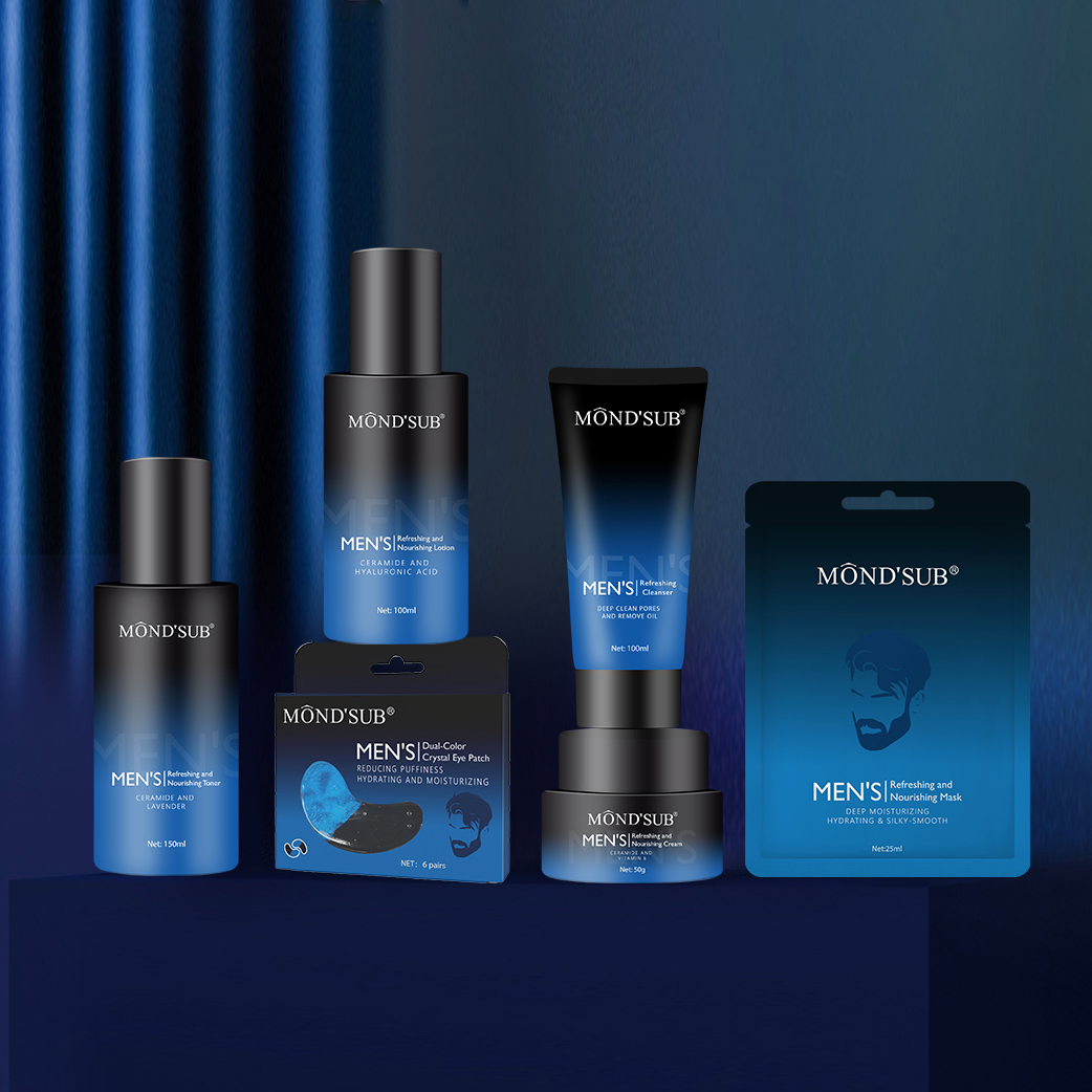 Korean Moisturizing Oil-control Cleansing Face &amp; Eye Mask Skincare Set Witch Hazel Ceramide Repairing for Men's Body Skin Care