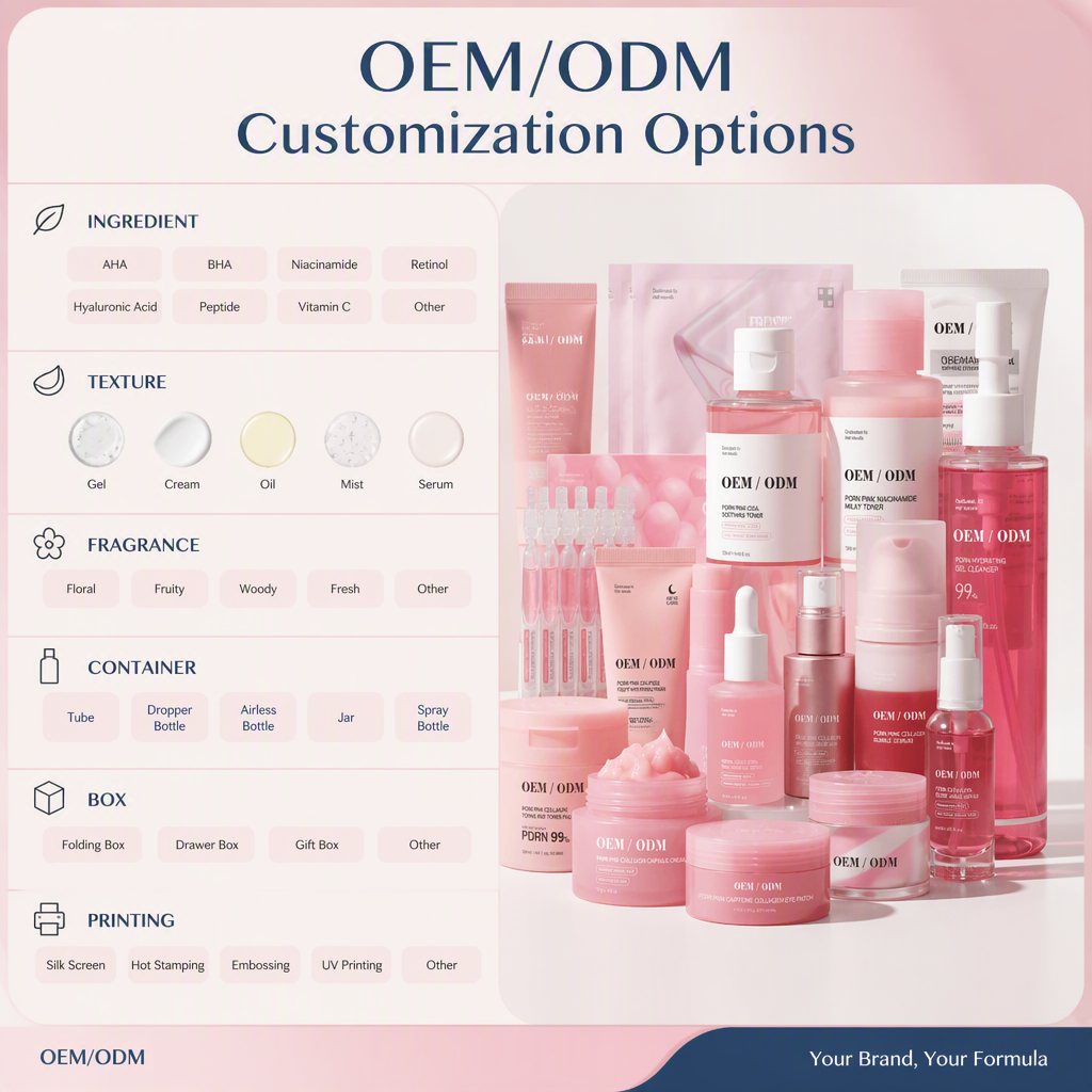 Custom Private Label High Purity PDRN 99% Pink Collagen Anti-Aging Hydrating Skin Care Set OEM/ODM Facial Skincare Kit Wholesale