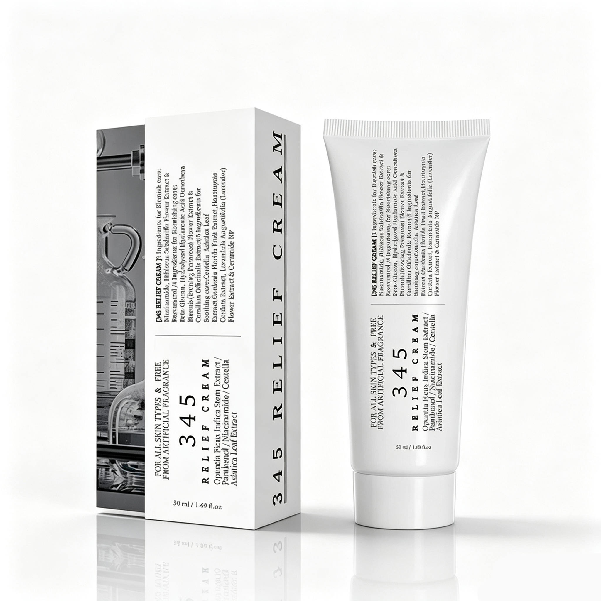 Herbal Fast Effective Skin 345 Relief Cream Moisturizing Firming Skin Glow Facial Skincare Product