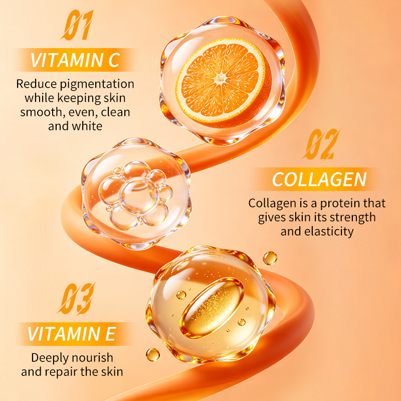 Wholesale Brightening Vitamin C Facial Serum Remove Dark Spots Whitening Serum for Face Skin Care 30ml