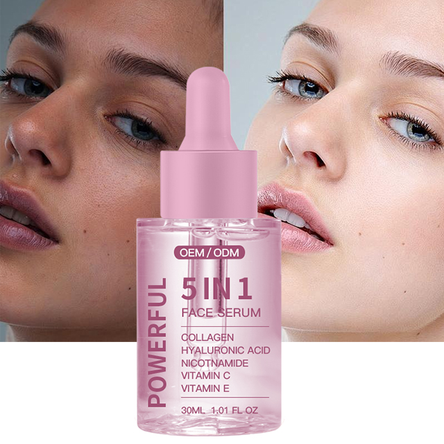 OEM 5 in 1 Skin Care Facial Products Multi Retinol Vitamin C Whitening Anti Aging Reduce Wrinkles Skincare Collagen Face Serum