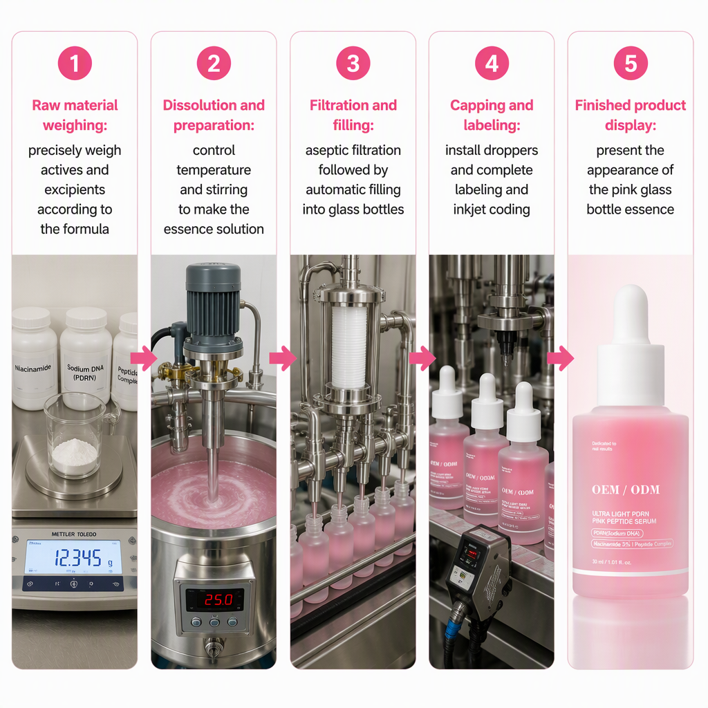 Custom Private Label High Purity PDRN 99% Pink Collagen Anti-Aging Hydrating Skin Care Set OEM/ODM Facial Skincare Kit Wholesale