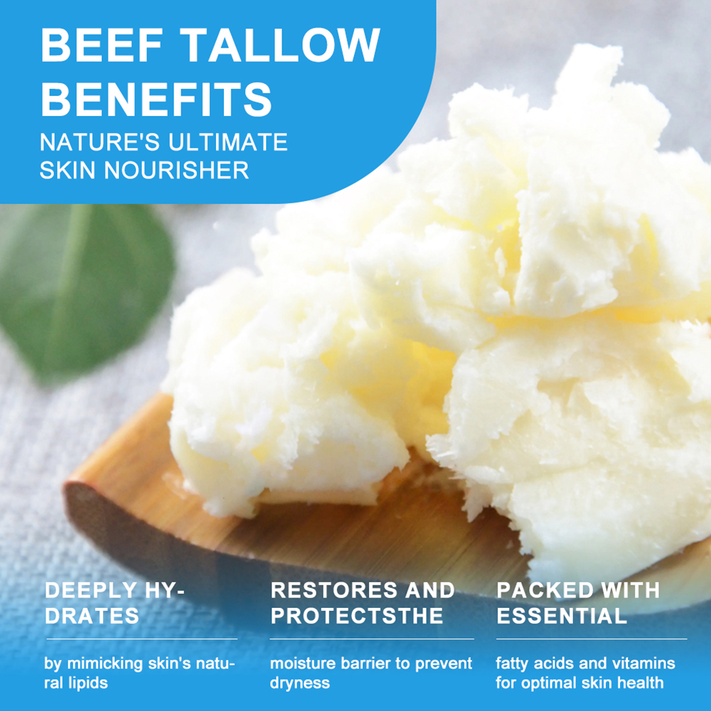 Private Label 100% Grass-Fed GHK-Cu Whipped Tallow Honey Balm for Eczema Relief 60g OEM ODM Skin Barrier Restore Face Cream